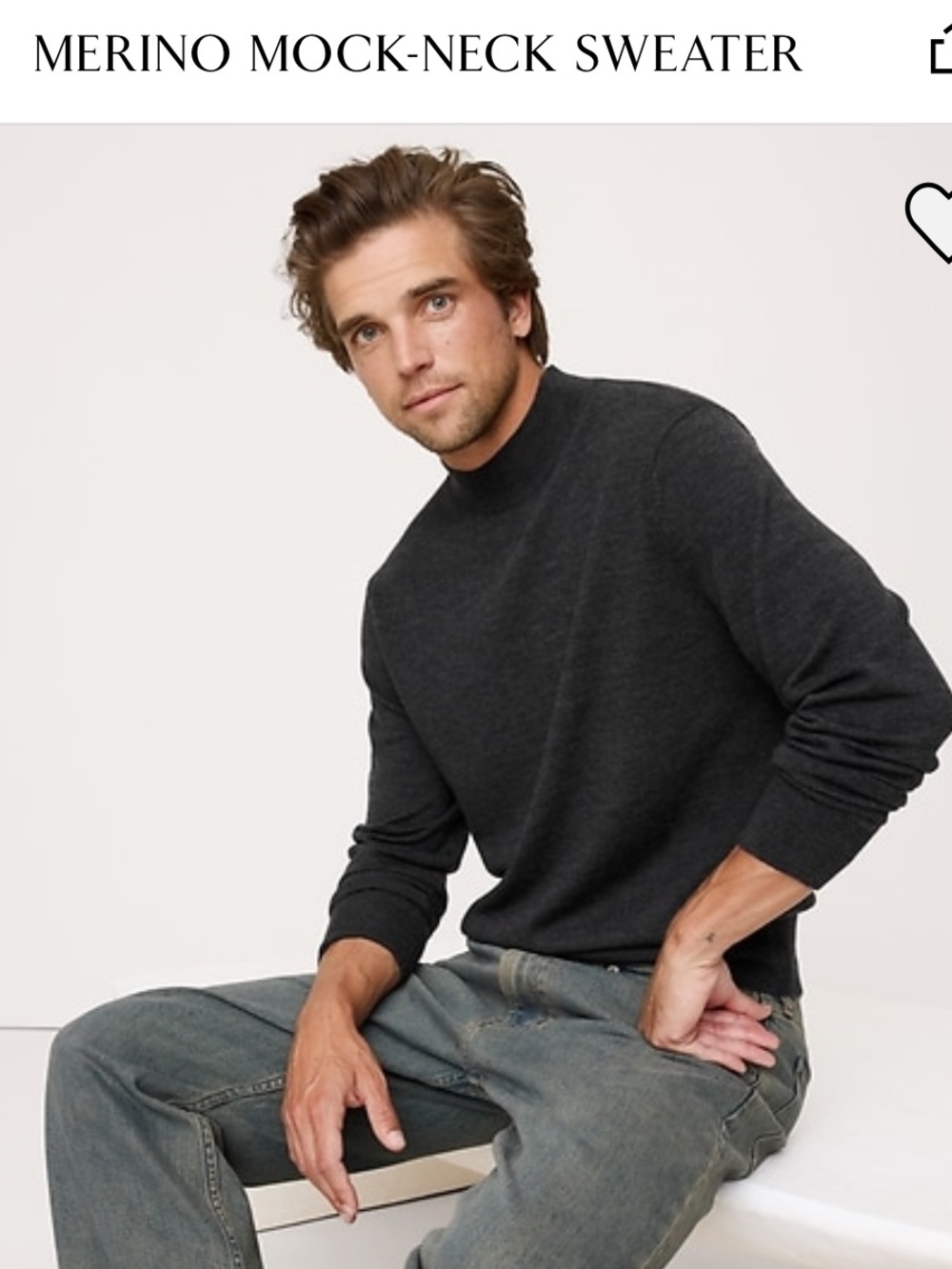 Banana Republic Merino Mock Neck Sweater